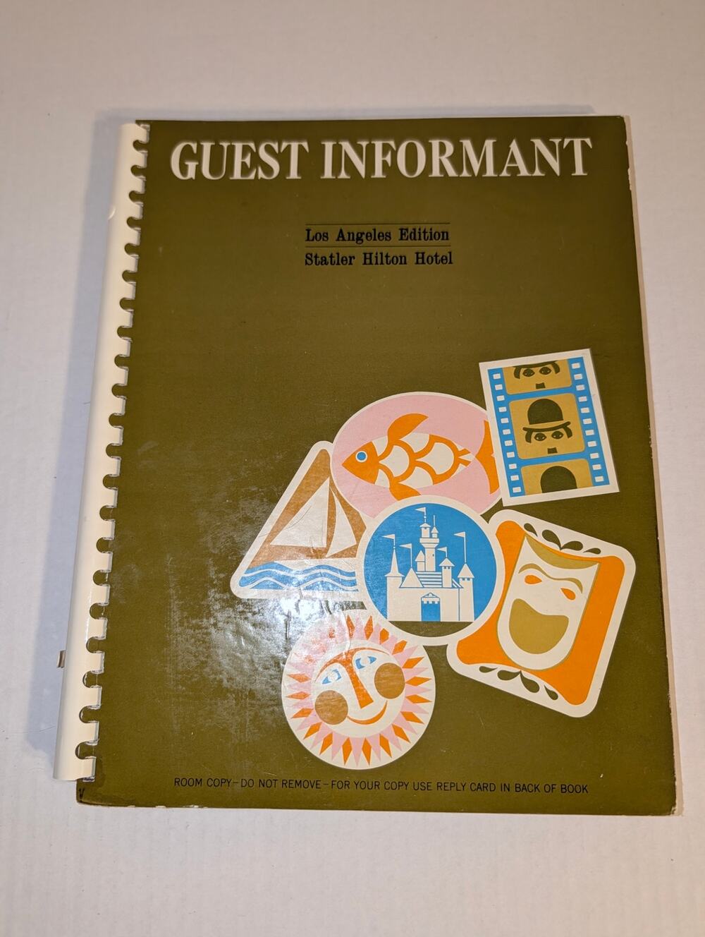 1965 Guest Informant Book Statler Hilton Hotel Los Angeles Edition RARE Ephemera